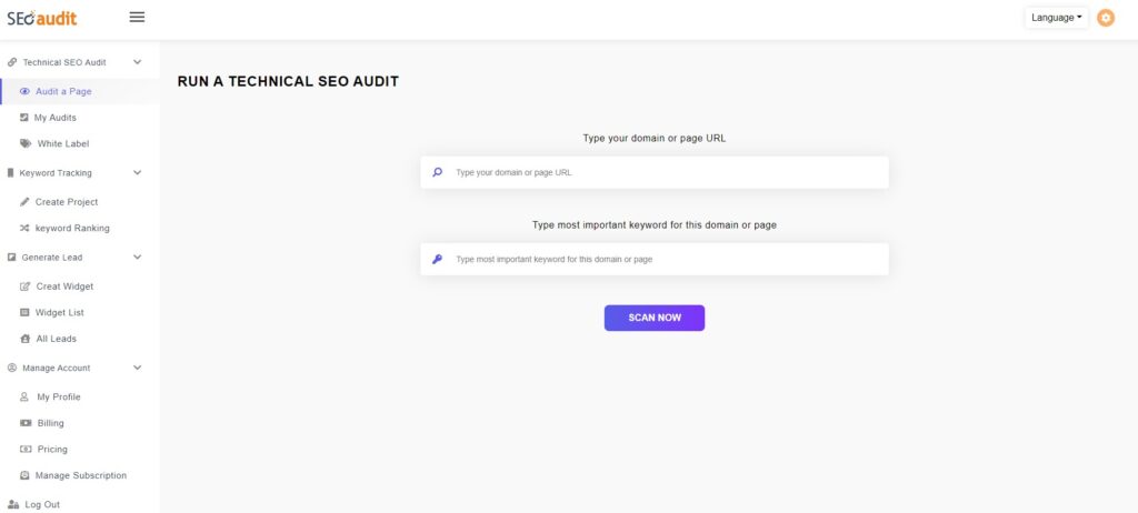 White Label SEO Audit Tool for SEO Professional 1